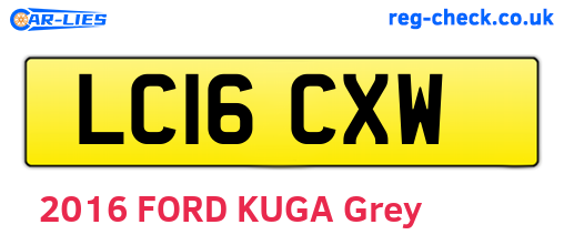 LC16CXW are the vehicle registration plates.