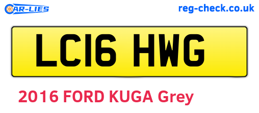 LC16HWG are the vehicle registration plates.