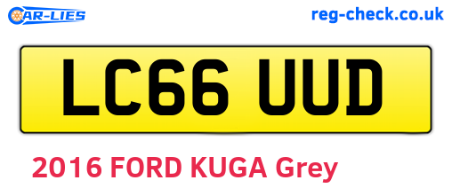 LC66UUD are the vehicle registration plates.