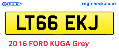 LT66EKJ are the vehicle registration plates.