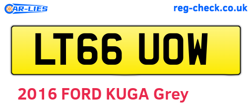 LT66UOW are the vehicle registration plates.