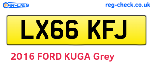LX66KFJ are the vehicle registration plates.