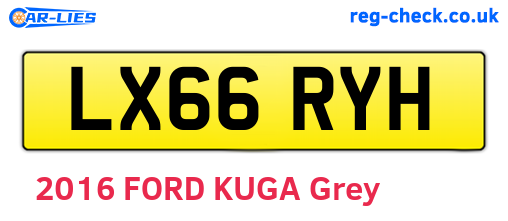 LX66RYH are the vehicle registration plates.