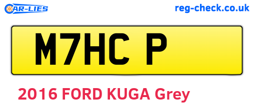 M7HCP are the vehicle registration plates.