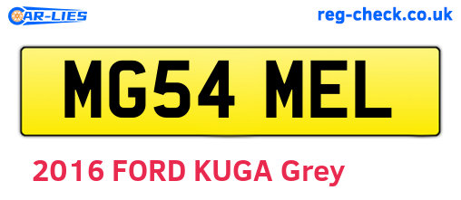 MG54MEL are the vehicle registration plates.