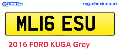 ML16ESU are the vehicle registration plates.