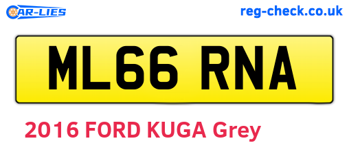 ML66RNA are the vehicle registration plates.