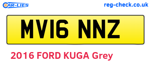 MV16NNZ are the vehicle registration plates.