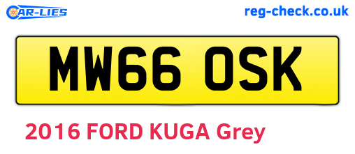 MW66OSK are the vehicle registration plates.