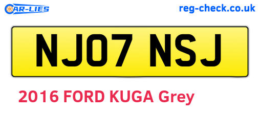 NJ07NSJ are the vehicle registration plates.