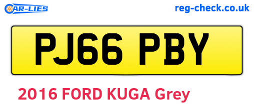 PJ66PBY are the vehicle registration plates.