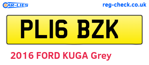 PL16BZK are the vehicle registration plates.