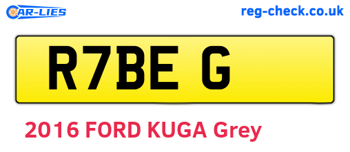 R7BEG are the vehicle registration plates.
