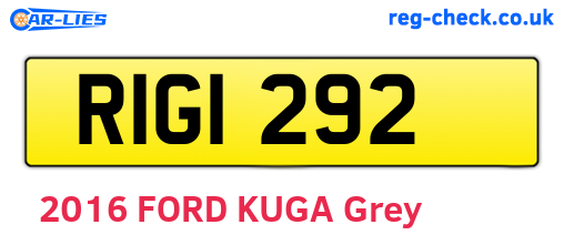 RIG1292 are the vehicle registration plates.