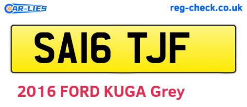 SA16TJF are the vehicle registration plates.