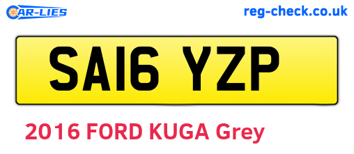 SA16YZP are the vehicle registration plates.