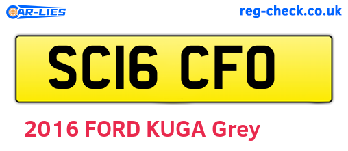 SC16CFO are the vehicle registration plates.
