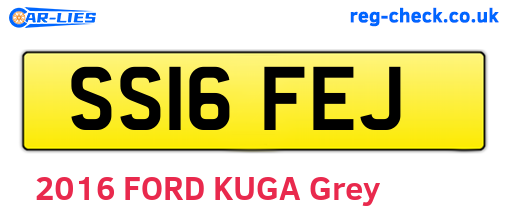 SS16FEJ are the vehicle registration plates.