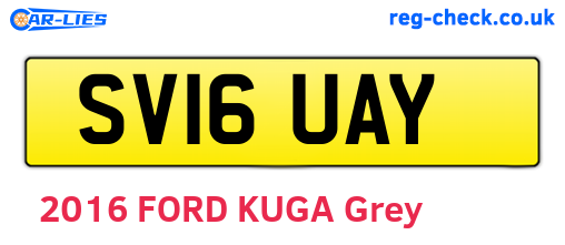 SV16UAY are the vehicle registration plates.
