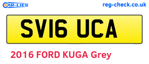 SV16UCA are the vehicle registration plates.