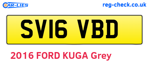 SV16VBD are the vehicle registration plates.