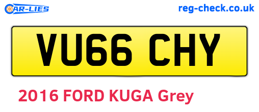 VU66CHY are the vehicle registration plates.