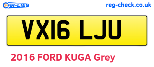 VX16LJU are the vehicle registration plates.