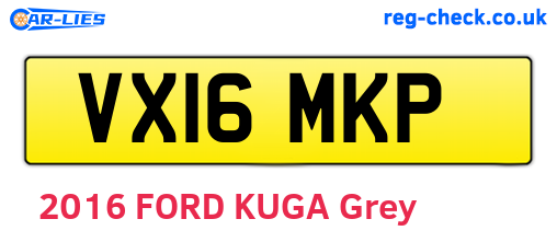 VX16MKP are the vehicle registration plates.