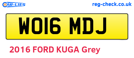 WO16MDJ are the vehicle registration plates.