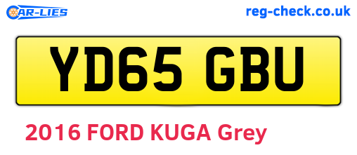 YD65GBU are the vehicle registration plates.