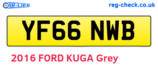 YF66NWB are the vehicle registration plates.