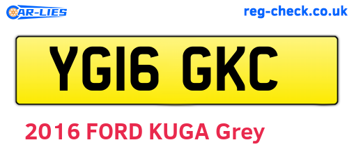YG16GKC are the vehicle registration plates.