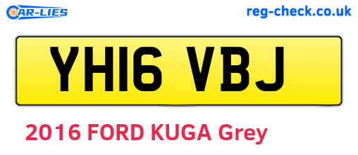 YH16VBJ are the vehicle registration plates.