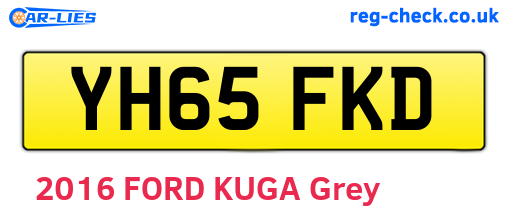 YH65FKD are the vehicle registration plates.