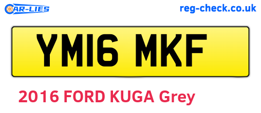 YM16MKF are the vehicle registration plates.