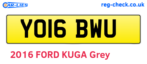 YO16BWU are the vehicle registration plates.