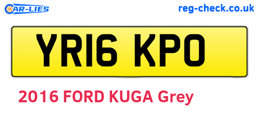 YR16KPO are the vehicle registration plates.