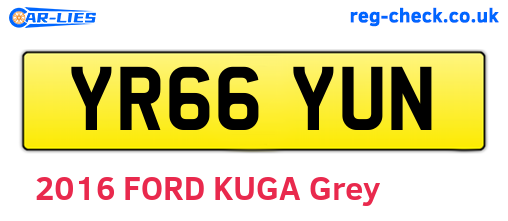 YR66YUN are the vehicle registration plates.