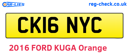 CK16NYC are the vehicle registration plates.