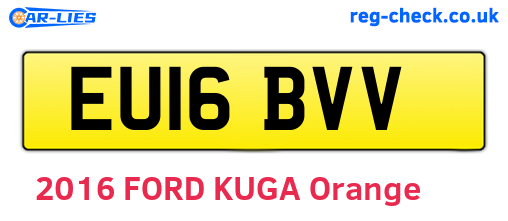 EU16BVV are the vehicle registration plates.