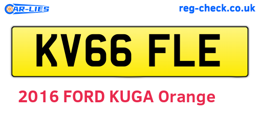 KV66FLE are the vehicle registration plates.