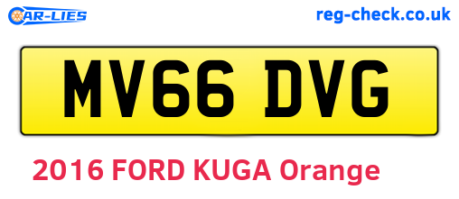 MV66DVG are the vehicle registration plates.