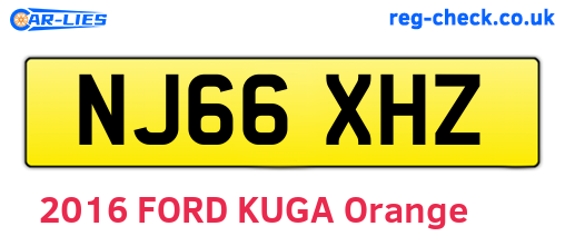 NJ66XHZ are the vehicle registration plates.
