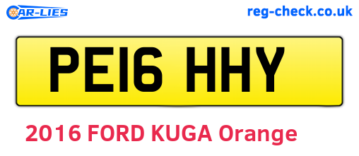 PE16HHY are the vehicle registration plates.