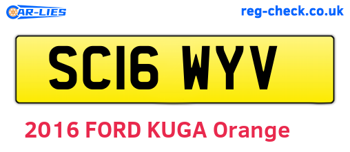SC16WYV are the vehicle registration plates.