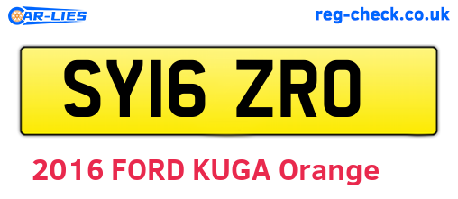 SY16ZRO are the vehicle registration plates.