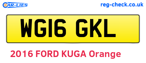 WG16GKL are the vehicle registration plates.