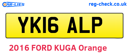YK16ALP are the vehicle registration plates.