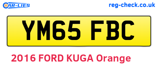 YM65FBC are the vehicle registration plates.