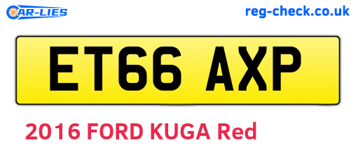 ET66AXP are the vehicle registration plates.